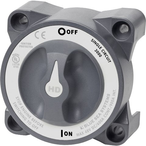 Blue Sea 3000 Hd - Series Battery Switch Single Circuit On/Off - Houseboatparts.com