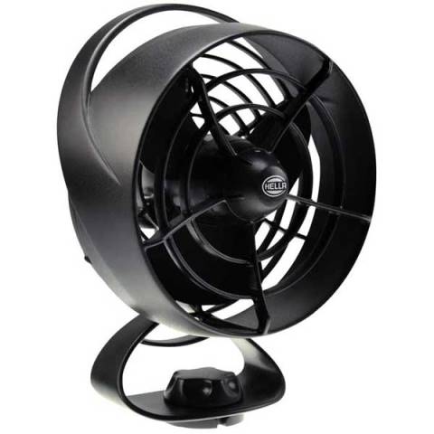 Hella 12V Turbo 20 Oscillating Fan (Black) - Houseboatparts.com