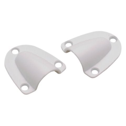 Small White Plastic Clam Shell Ventilators or Wire Covers for Boats - Houseboatparts.com