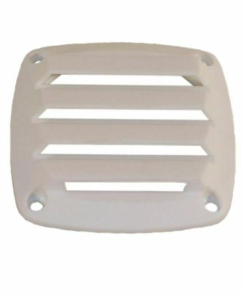Square Louvered Vent 3 - 5/8" x 3 - 5/8" (White) - Houseboatparts.com