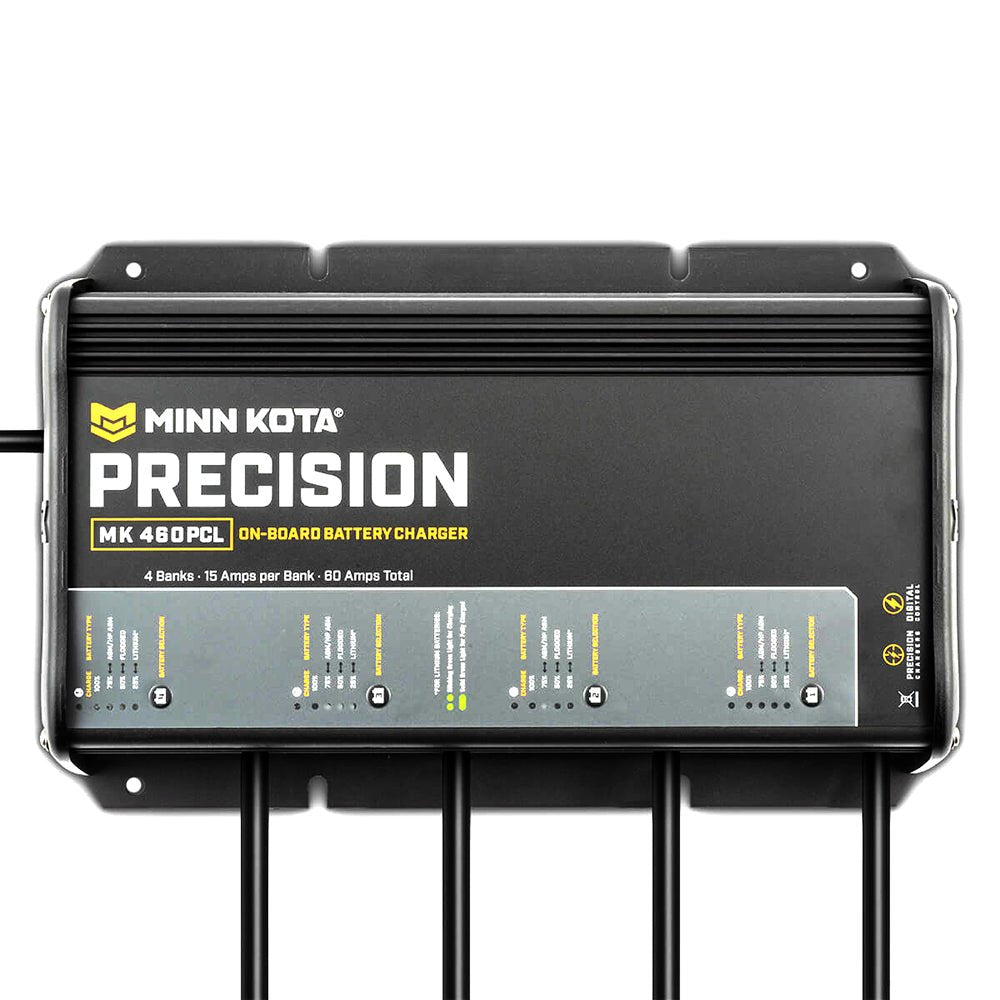 Minn Kota On - Board Precision Charger MK - 460 PCL 4 Bank x 15 AMP LI Optimized Charger [1834604] - Houseboatparts.com