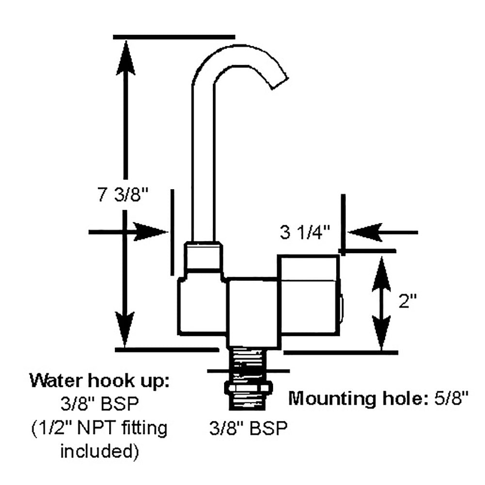 Scandvik Ceramic Family Tap w/Folding Spout - Chrome Finish [10180P] - Houseboatparts.com