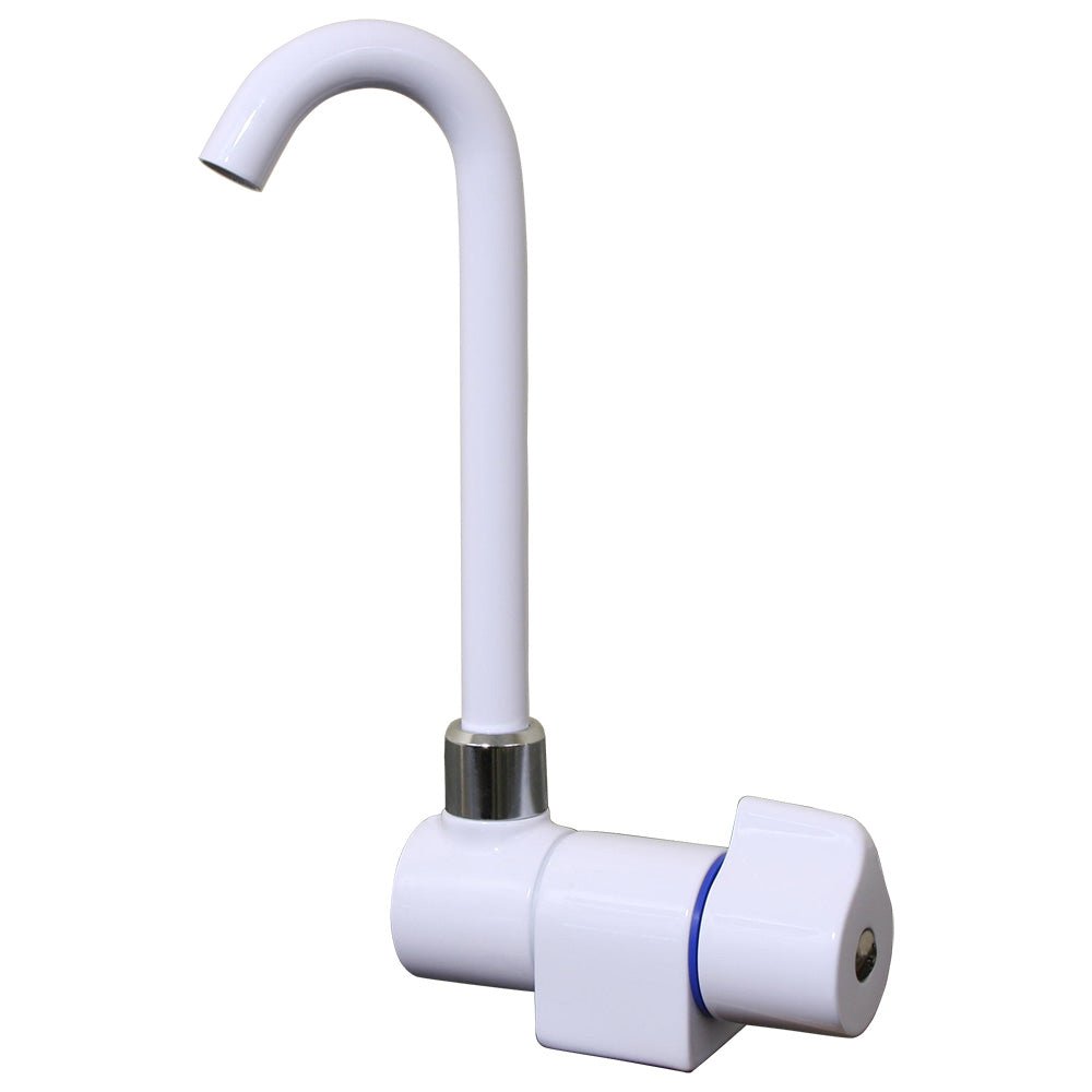 Scandvik Tall Tap w/Folding Spout - White Powder Coat Finish [10182P] - Houseboatparts.com