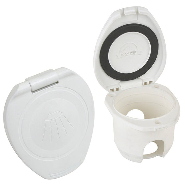 Scandvik Replacement White Cup Cap f/Recessed Shower [12104P] - Houseboatparts.com