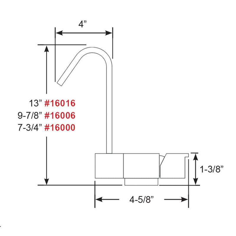Scandvik Geometric Style Fold Down Mixer - 7.75" Height [16000] - Houseboatparts.com