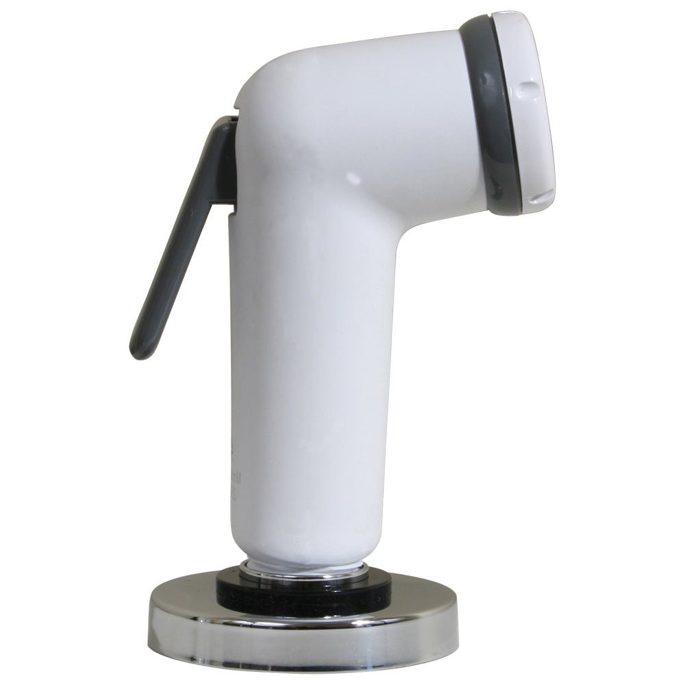 Scandvik Straight Handle Pull Out Sprayer - White w/6 Hose [10196P] - Houseboatparts.com