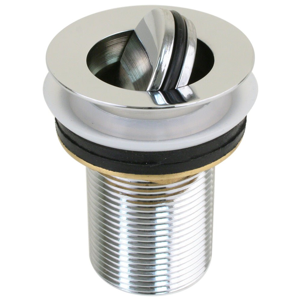 Scandvik Sink Drain w/Flip Stopper - Chrome Plated Brass [19006P] - Houseboatparts.com