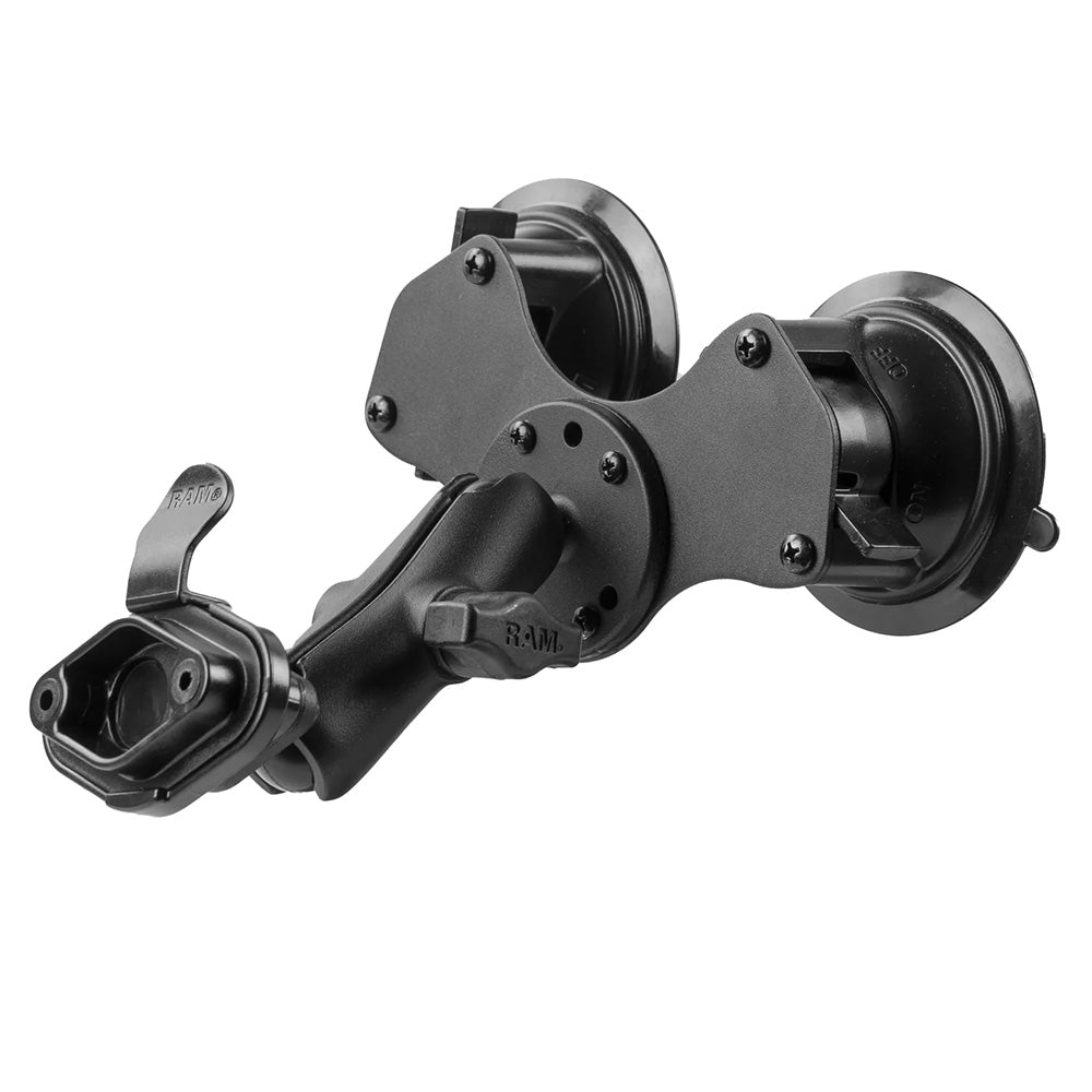 RAM Mount Twist-Lock Dual Suction Mount w/Quick Release Adapter [RAM-B-189-326U] - Houseboatparts.com