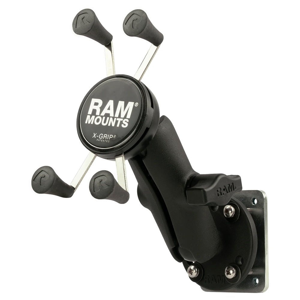 RAM Mount X-Grip Phone Mount w/Drill-Down Base Backer Plate [RAM-B-138-UN7-225B2U] - Houseboatparts.com