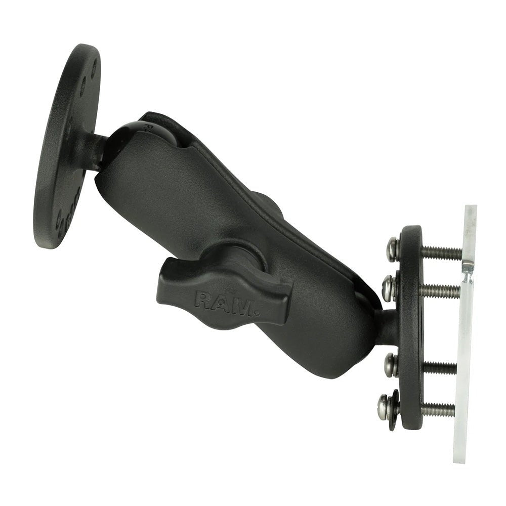 RAM Mount Double Ball Mount w/Backing Plate [RAM-B-101U-225B2] - Houseboatparts.com