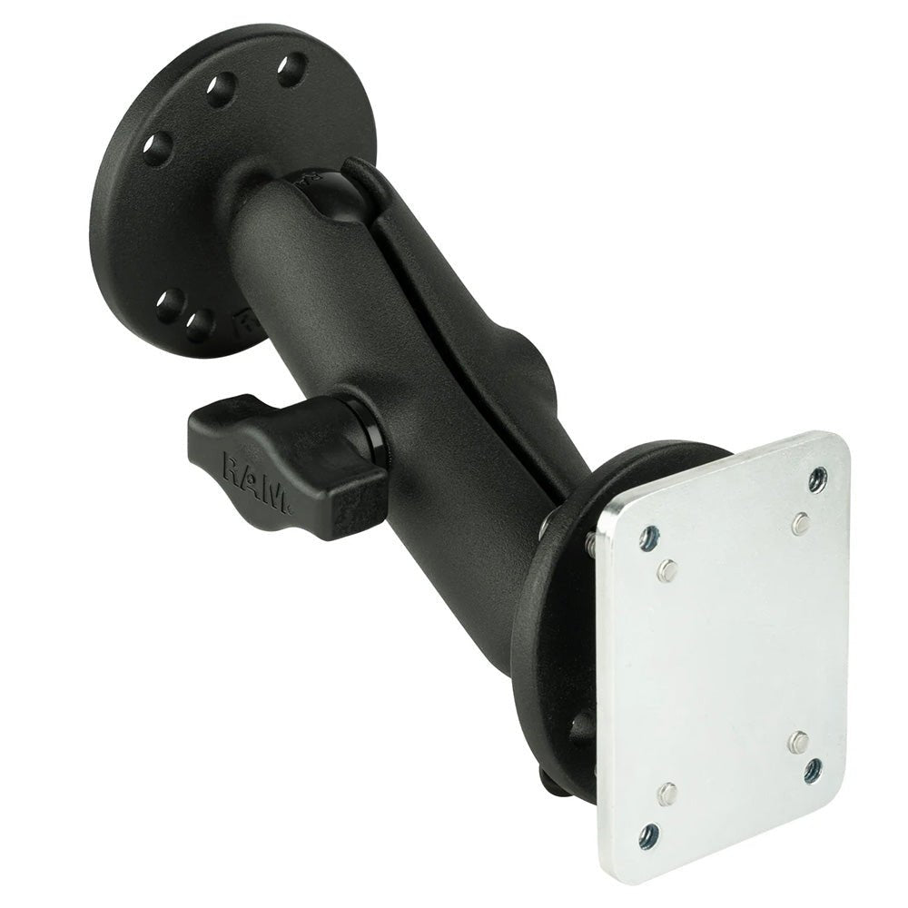 RAM Mount Double Ball Mount w/Backing Plate [RAM-B-101U-225B2] - Houseboatparts.com