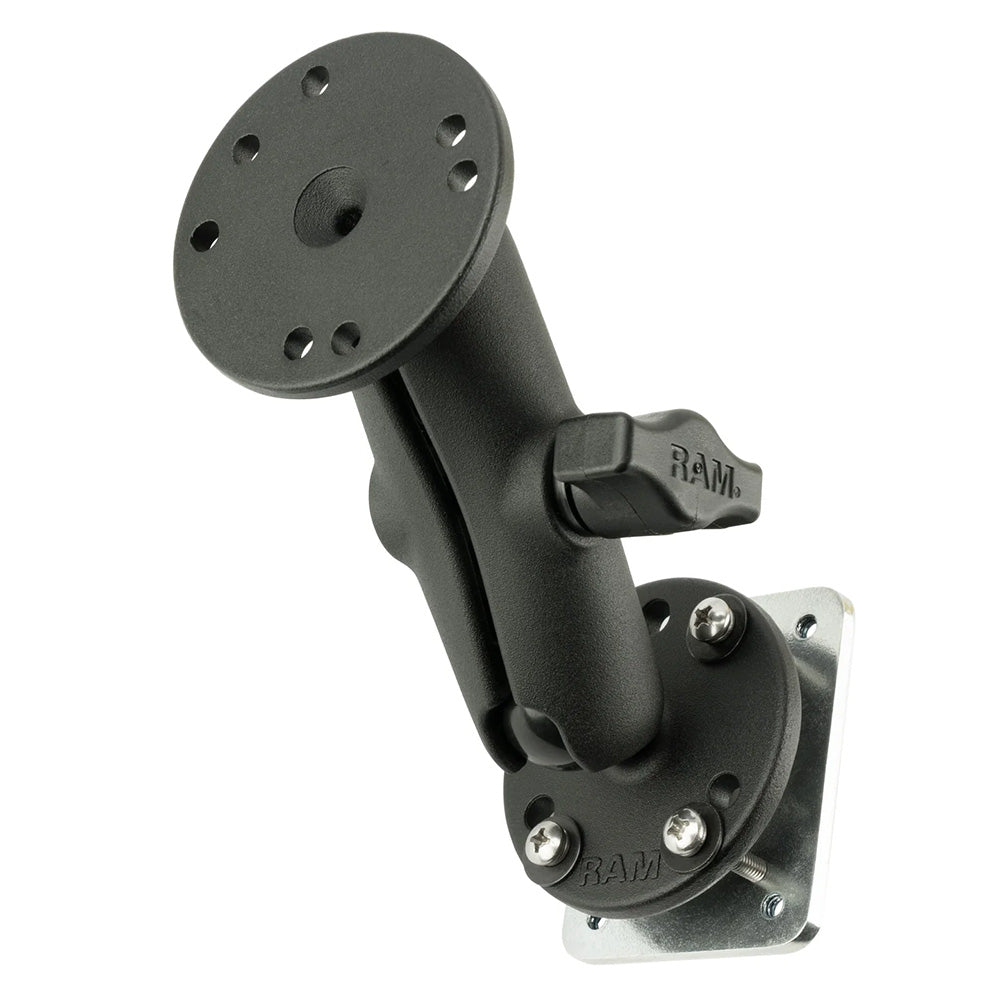 RAM Mount Double Ball Mount w/Backing Plate [RAM-B-101U-225B2] - Houseboatparts.com