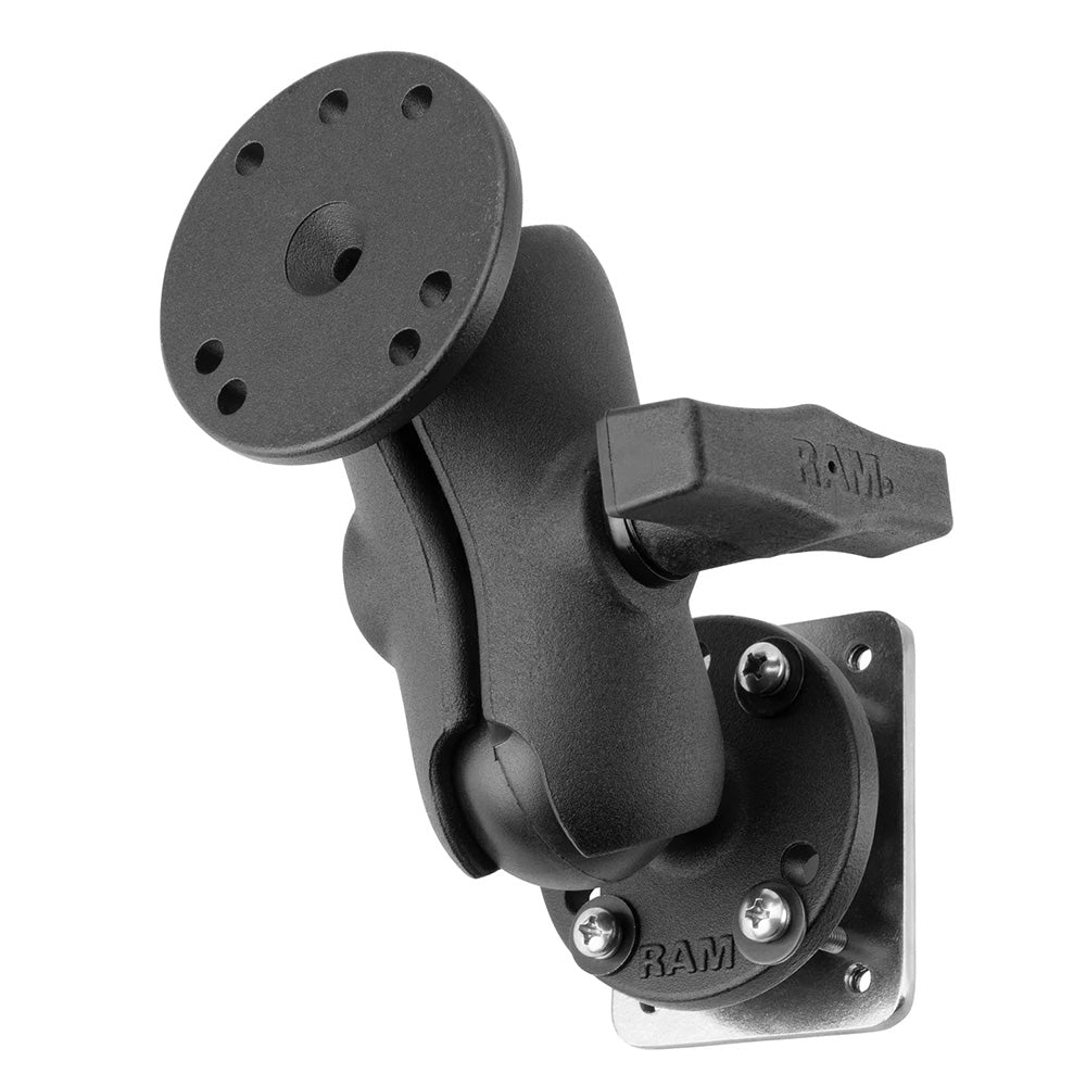 RAM Mount Drill-Down Dashboard Mount w/Backing Plate - C Size Short [RAM-101-B-225B2U] - Houseboatparts.com