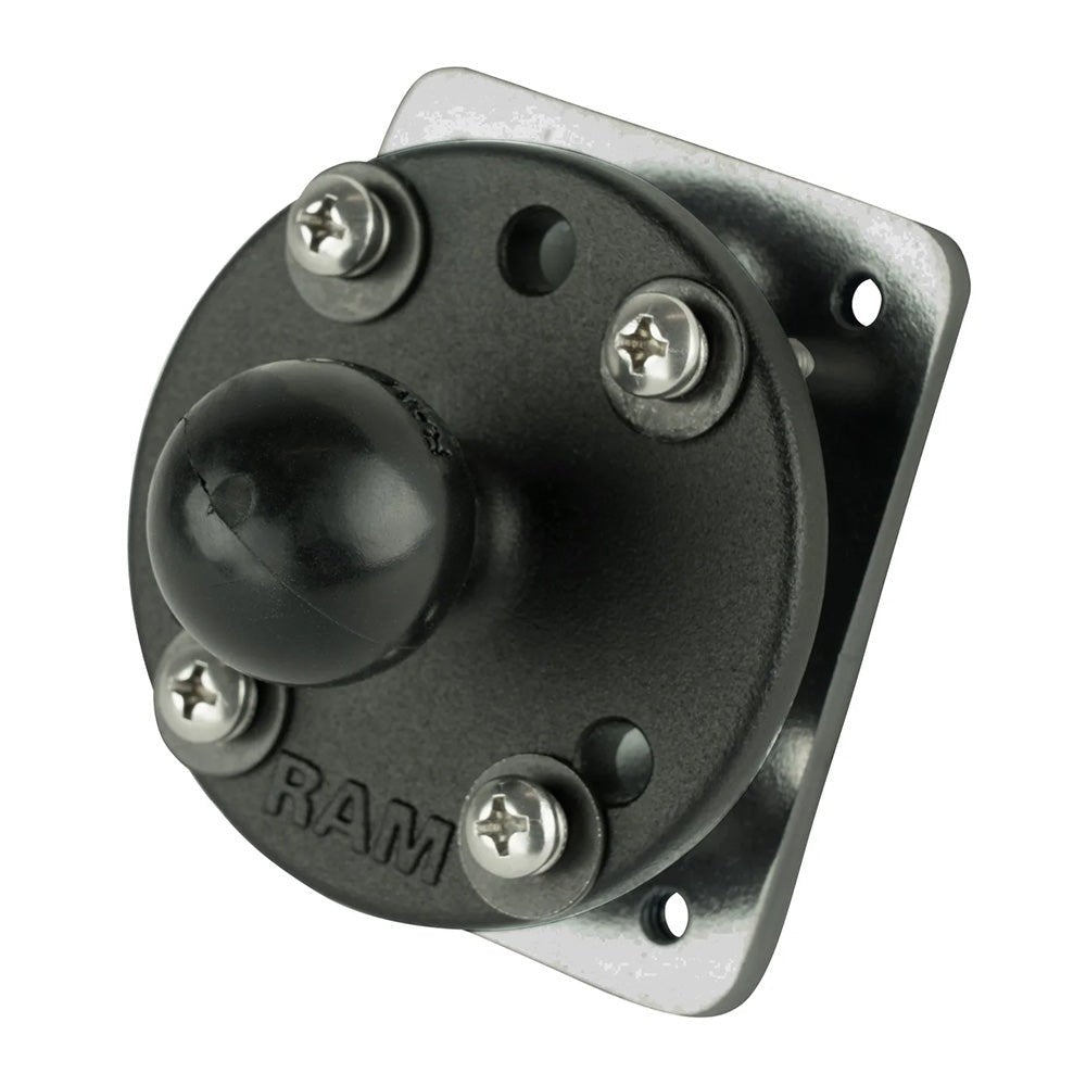 RAM Mount Drill-Down Dashboard Ball Base w/Backing Plate - B Size [RAM-B-202-225-2U] - Houseboatparts.com