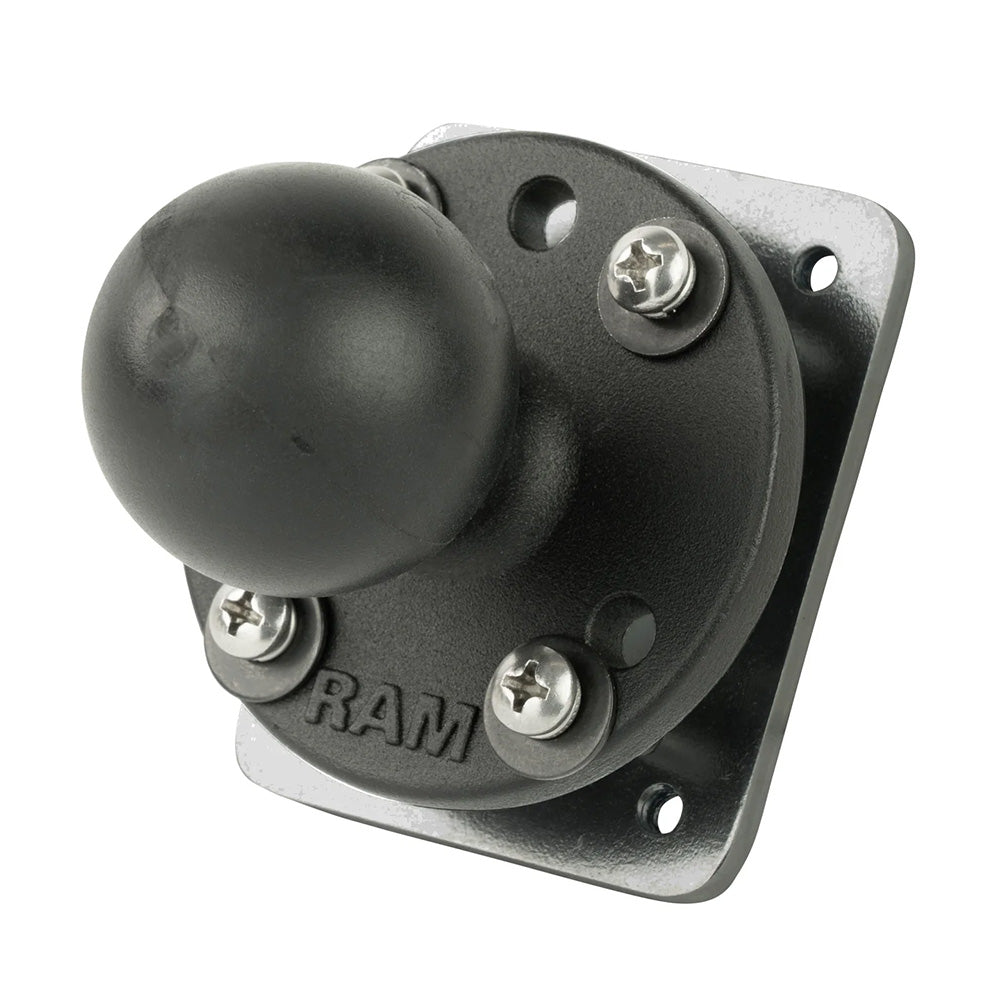 RAM Mount Drill-Down Dashboard Ball Base w/Backing Plate - C Size [RAM-202-225-2U] - Houseboatparts.com