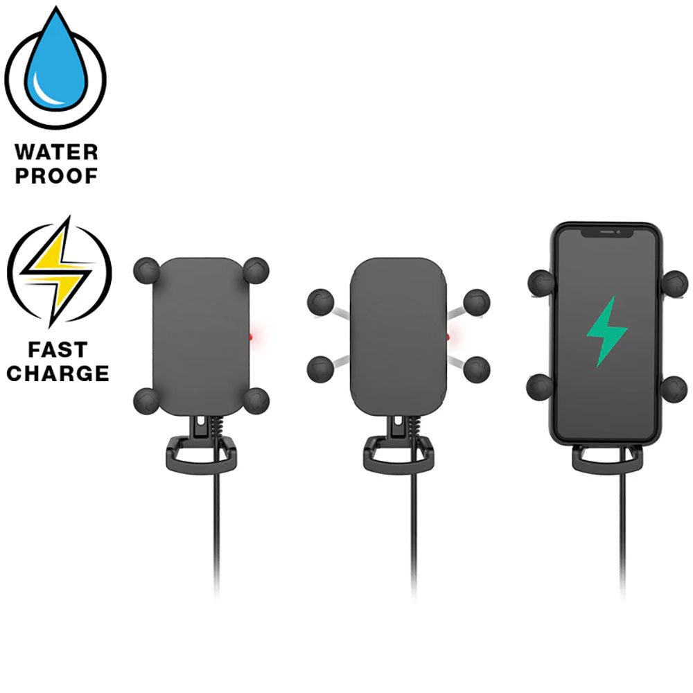 RAM Mount Tough-Charge 15W Waterproof Wireless Charging Holder w/Charger [RAM-HOL-UN12WB-V7M-1] - Houseboatparts.com