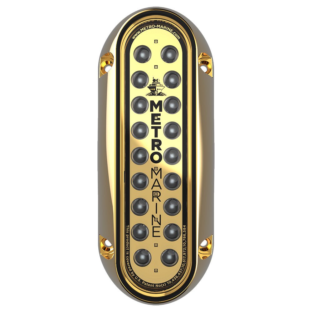 Metro Marine High-Output Elongated Vertical Mount Light w/Intelligent Monochromatic LEDs - Green, 90 Beam [F-BME1-V-G3-90] - Houseboatparts.com