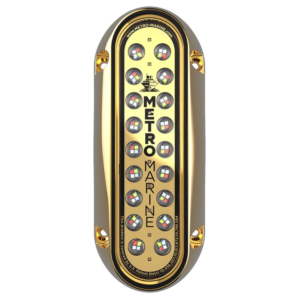 Metro Marine High-Output Elongated Vertical Mount Light w/Intelligent Full Spectrum LEDs - RGBW, 90 Beam [F-BME1-V-FS-90] - Houseboatparts.com