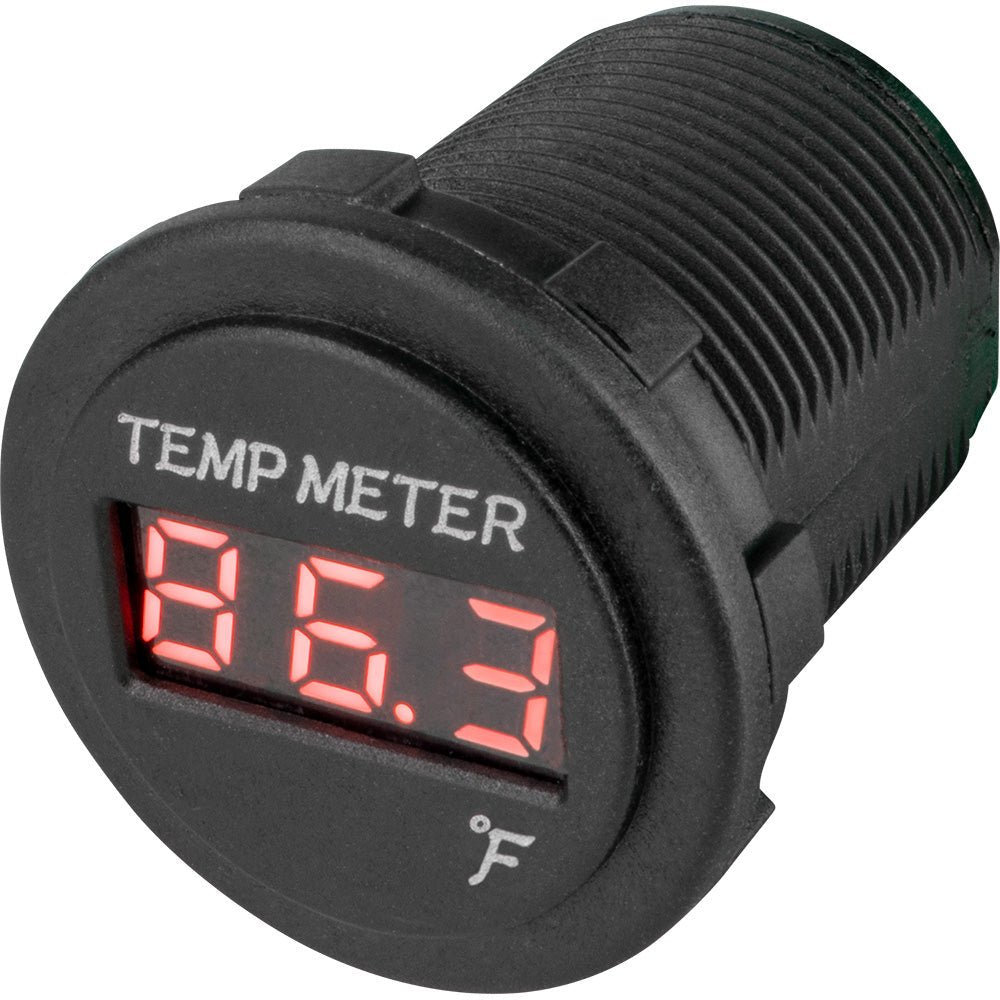 Sea-Dog Round Red LED Temperature Meter [421618-1] - Houseboatparts.com