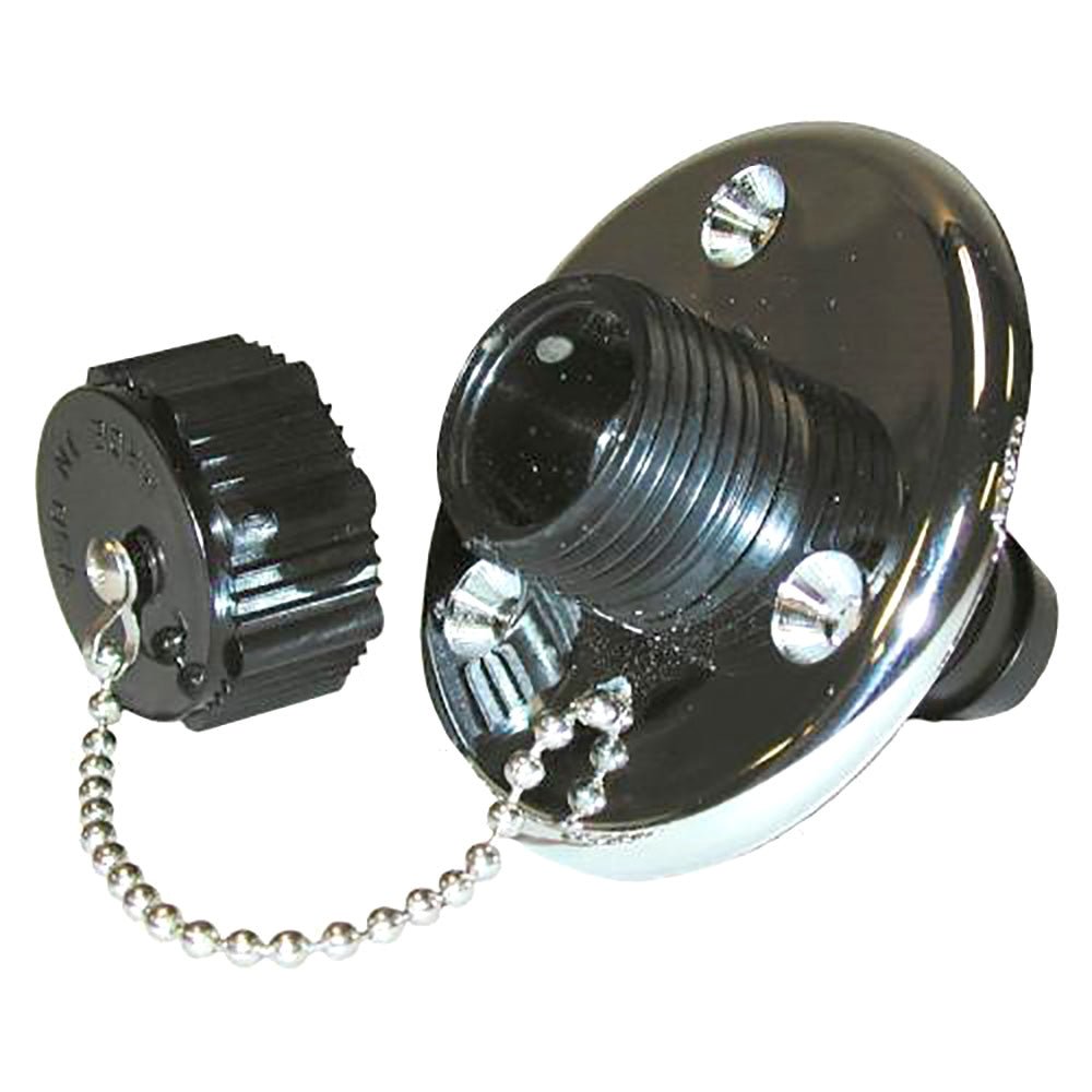 T-H Marine Washdown Valve w/Chrome Base [WDV-1CP-DP] - Houseboatparts.com