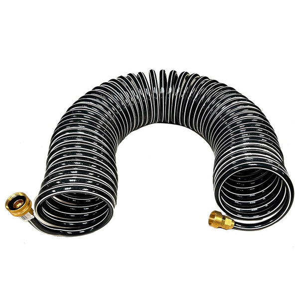 Trident Marine Coiled Wash Down Hose w/Brass Fittings - 15 [167-15] - Houseboatparts.com