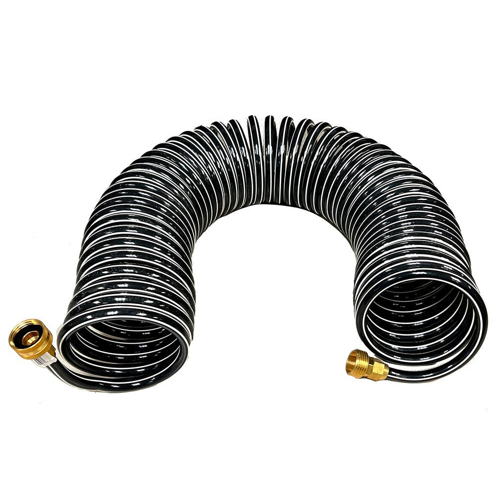 Trident Marine Coiled Wash Down Hose w/Brass Fittings - 25 [167-25] - Houseboatparts.com