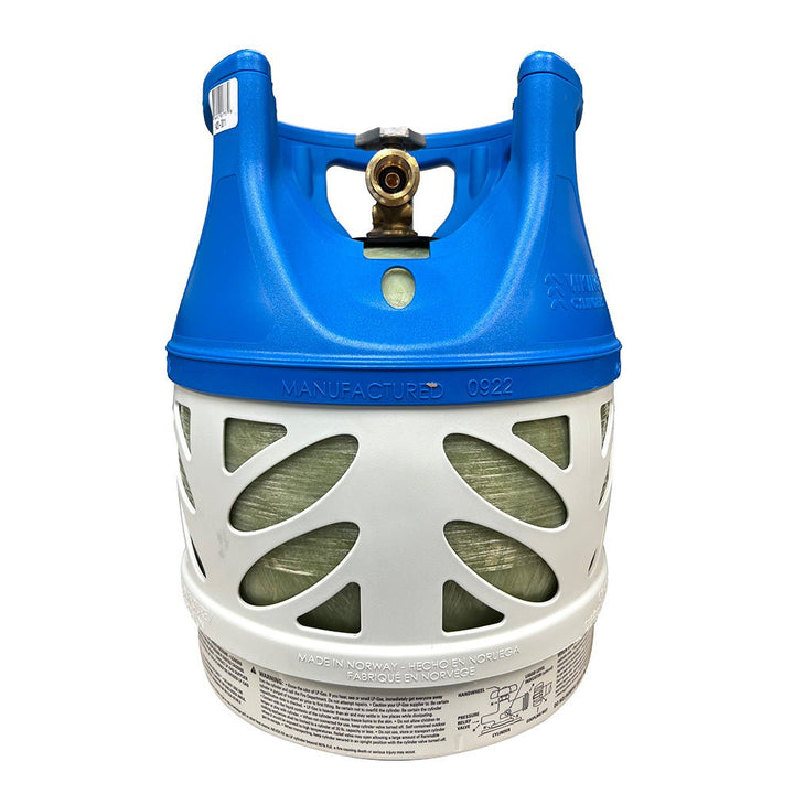 Viking Cylinders 11lb Vertical Fiberglass Composite LPG Cylinder w/Type 1 Valve - OPD, DOT, TC Approved [1420 - 0011] - Houseboatparts.com
