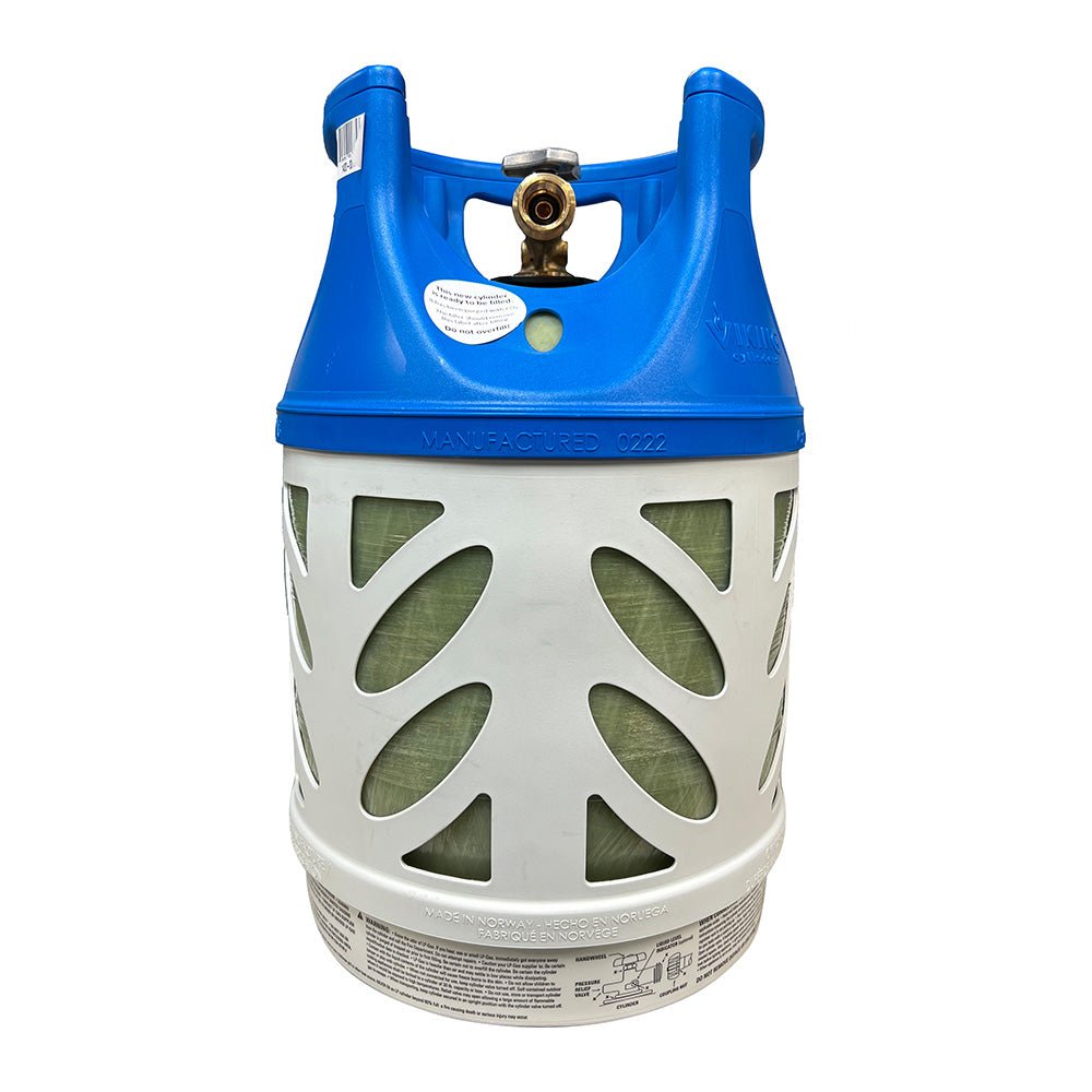 Viking Cylinders 17lb Vertical Fiberglass Composite LPG Cylinder w/Type 1 Valve - OPD, DOT, TC Approved [1420 - 0017] - Houseboatparts.com