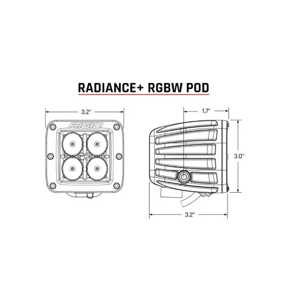 RIGID Industries Radiance + Pod - RGBW - Pair [202053] - Houseboatparts.com