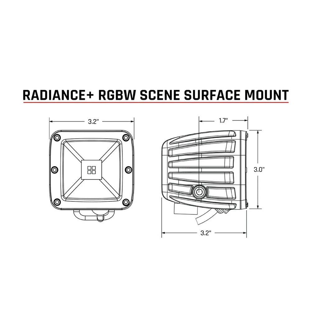 RIGID Industries Radiance Scene - RGBW - Surface Mount - Pair [682053] - Houseboatparts.com