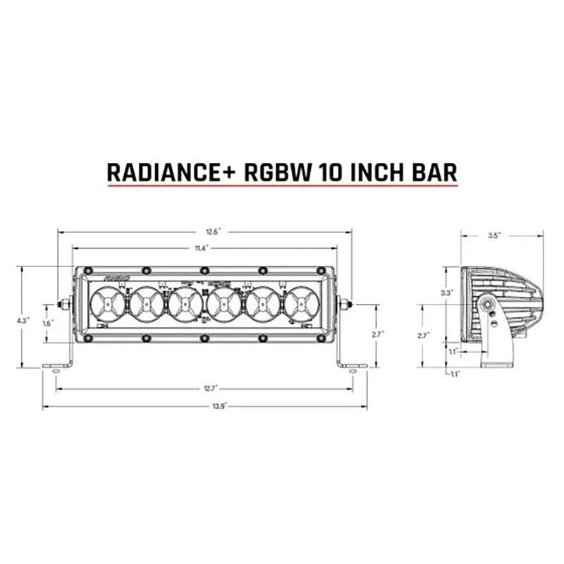 RIGID Industries Radiance + 10" Light Bar - RGBW [210053] - Houseboatparts.com