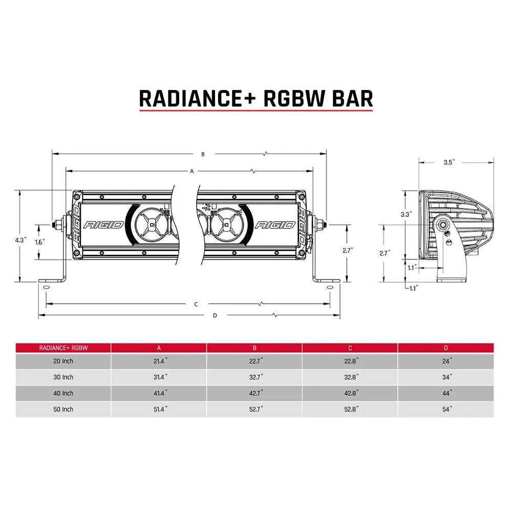 RIGID Industries Radiance + 40" Light Bar - RGBW [240053] - Houseboatparts.com