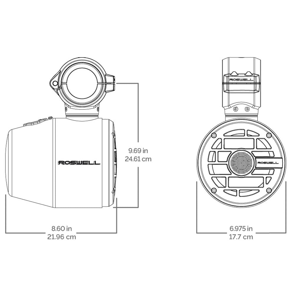 Roswell R 6.5 Tower Speakers - Anthracite Grille - 60W RMS 120W Peak Power [C920 - 1702] - Houseboatparts.com