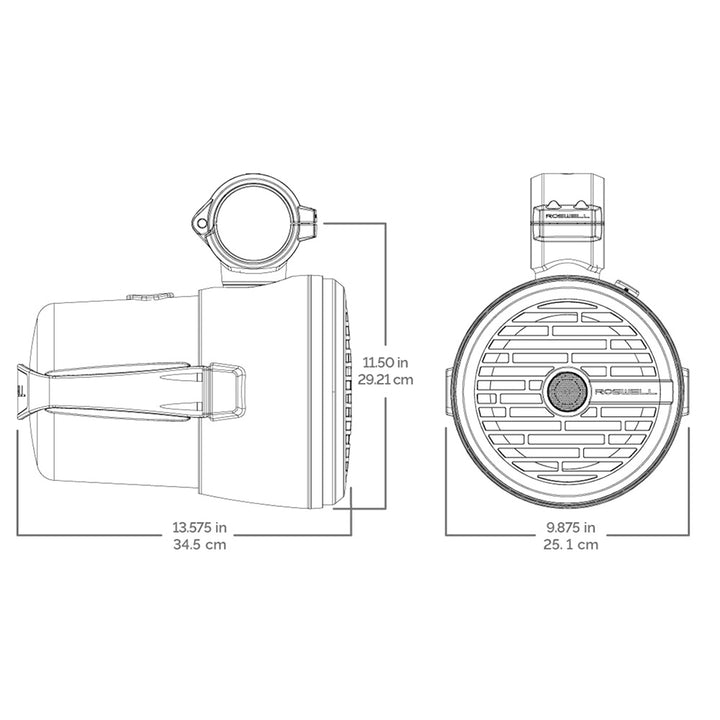 Roswell R1 8 Tower Speakers - Black - 100W RMS 200W Peak Power [C920 - 1711] - Houseboatparts.com