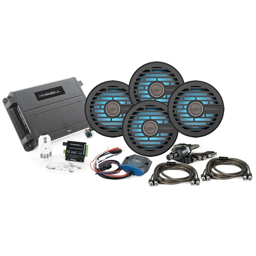 Roswell R1 6.5" Marine Audio Package w/RGB Remote Controller - Black [C920 - 2557] - Houseboatparts.com