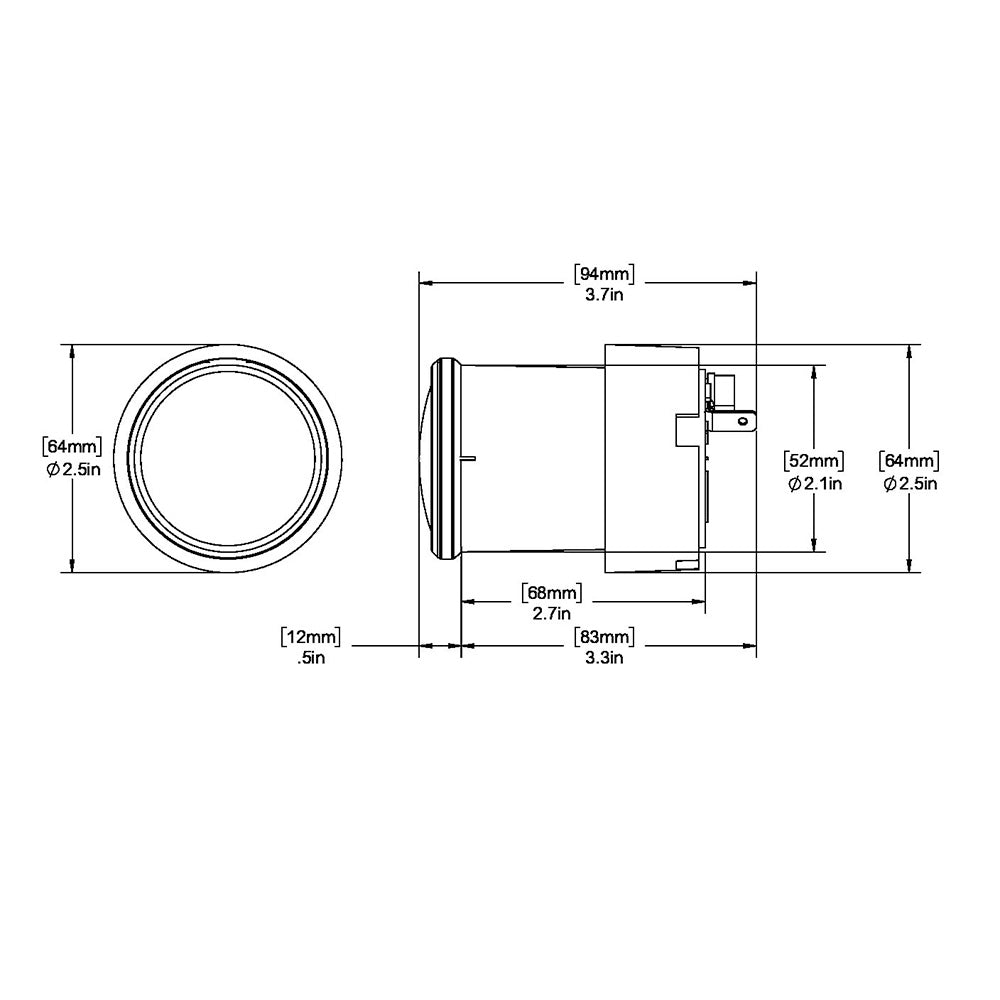 Ritchie X-23BU RitchieSport Compass - Dash Mount - Black/Blue [X-23BU] - Houseboatparts.com