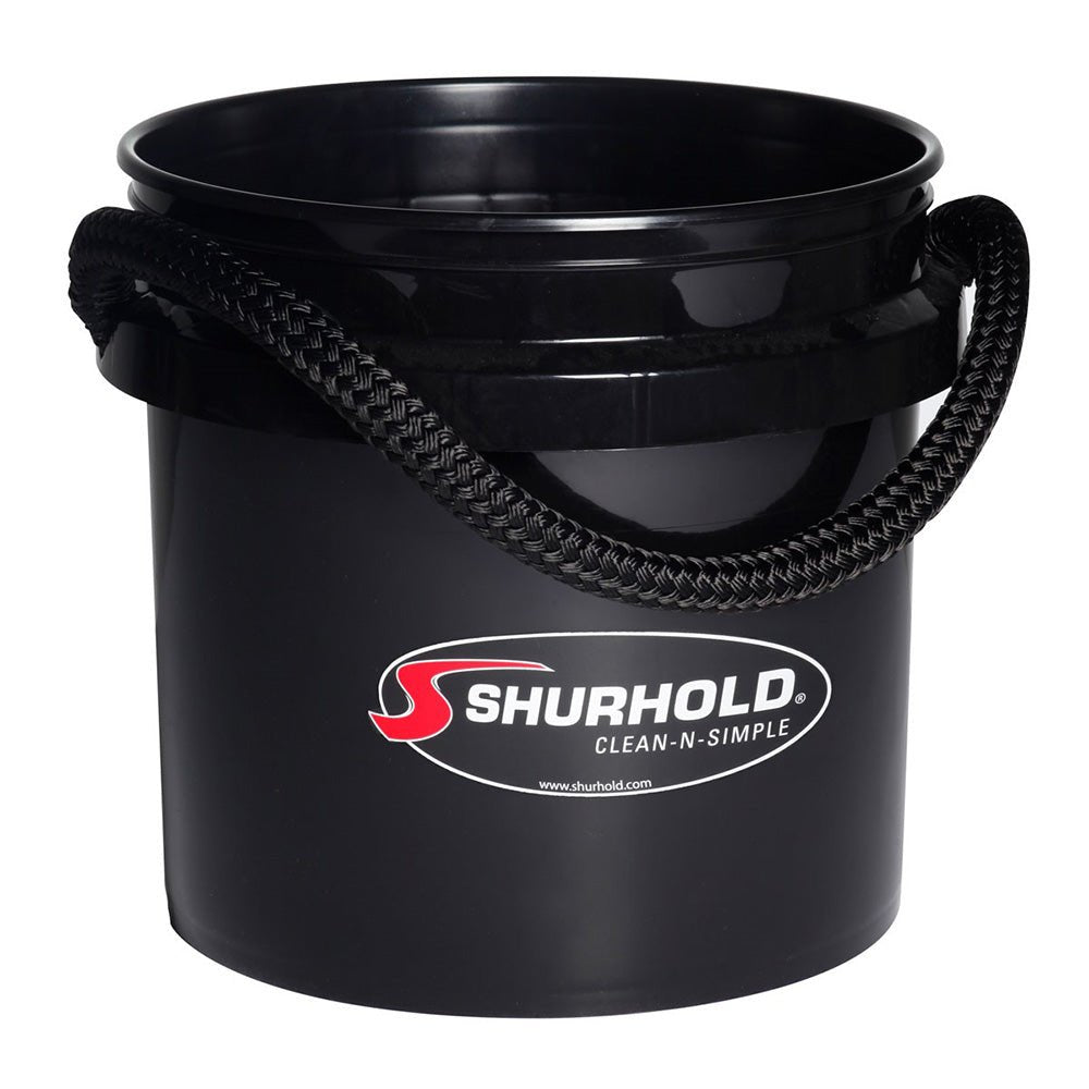 Shurhold Worlds Best Rope Handle Bucket - 3.5 Gallon - Black [2432] - Houseboatparts.com