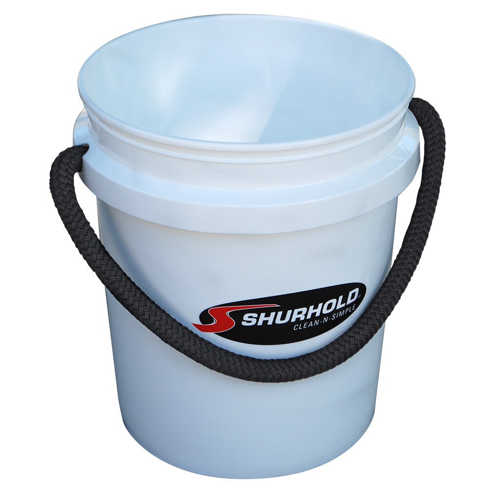 Shurhold Worlds Best Rope Handle Bucket - 5 Gallon - White [2451] - Houseboatparts.com