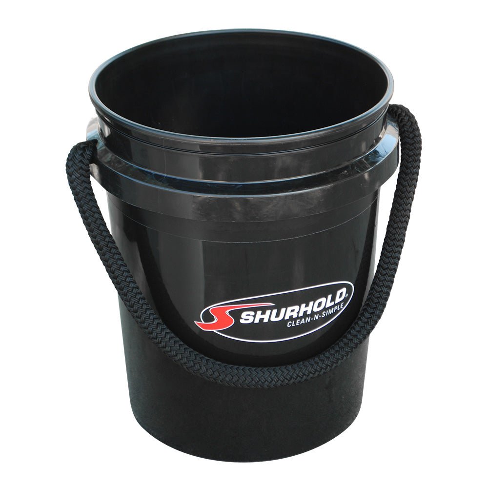 Shurhold Worlds Best Rope Handle Bucket - 5 Gallon - Black [2452] - Houseboatparts.com