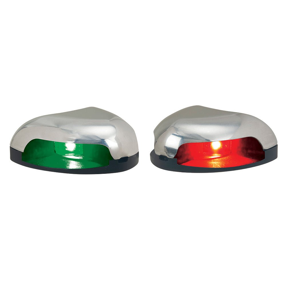 Perko Red/Green Horizontal Mount Side Light - Pair - Stainless Steel [0626DP0STS] - Houseboatparts.com