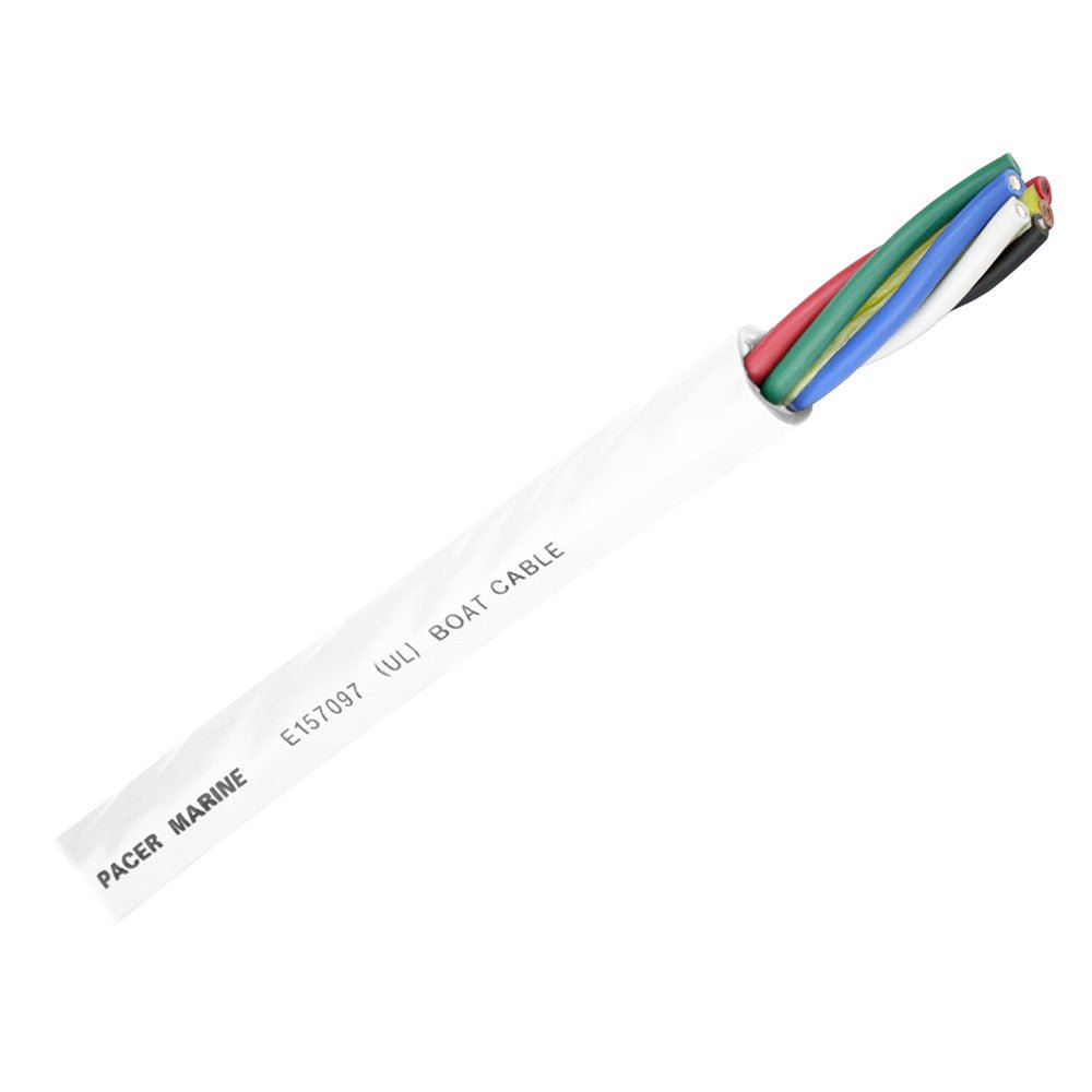 Pacer Round 6 Conductor Cable - By The Foot - 16/6 AWG - Black, Brown, Red, Green, Blue White [WR16/6-FT] - Houseboatparts.com