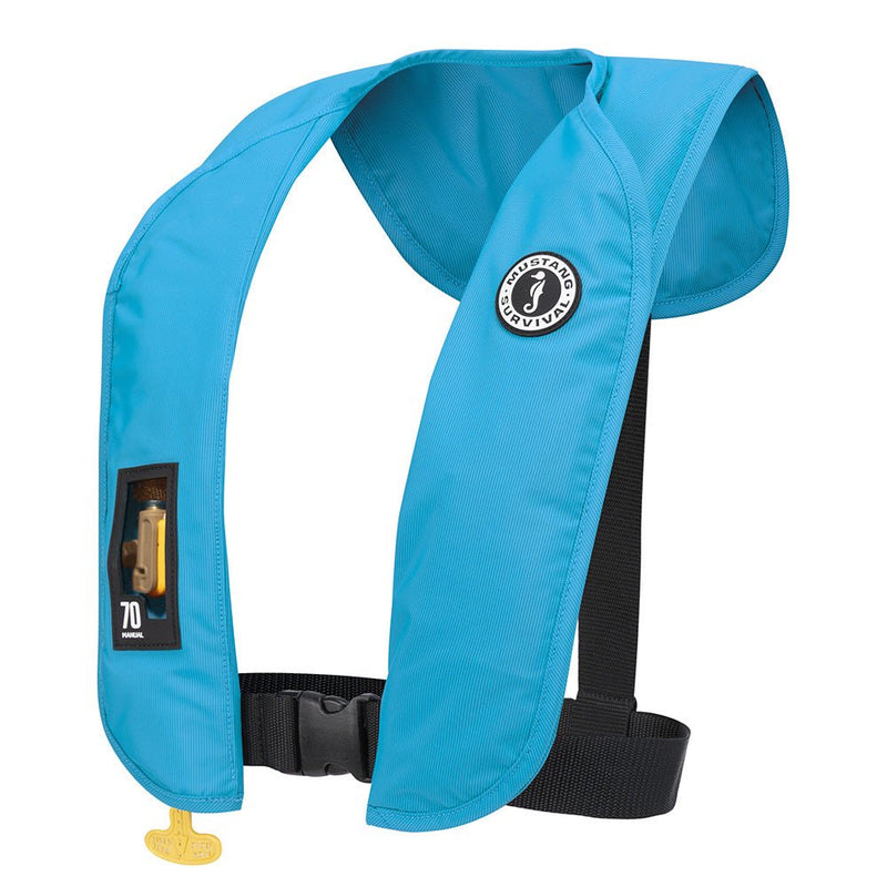 Mustang MIT 70 Manual Inflatable PFD - Azure (Blue) [MD4041-268-0-202] - Houseboatparts.com