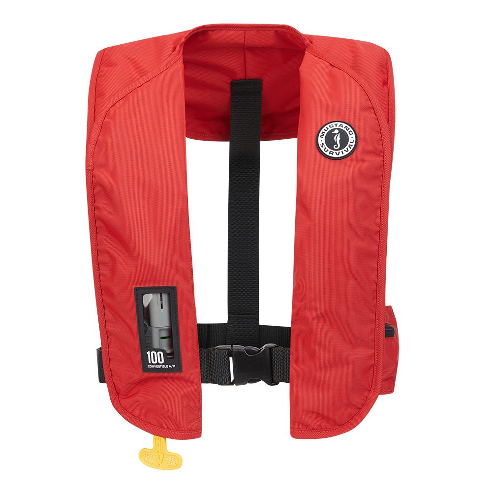 Mustang MIT 100 Convertible Inflatable PFD - Red [MD2030-4-0-202] - Houseboatparts.com