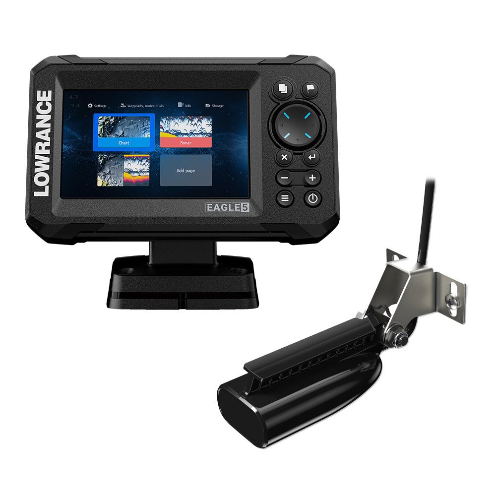 Lowrance Eagle 5 Combo - SplitShot Transducer w/C-MAP Charts [000-16226-001] - Houseboatparts.com
