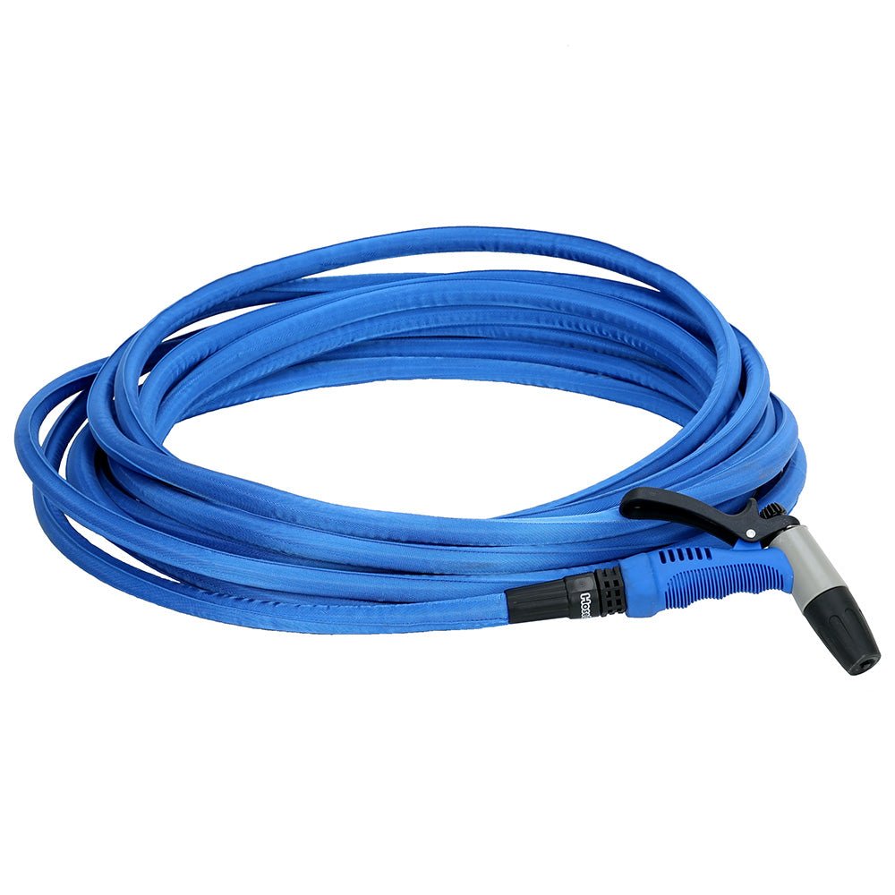 HoseCoil 75 Blue Flexible Hose Kit with Rubber Tip Nozzle [HF75K] - Houseboatparts.com