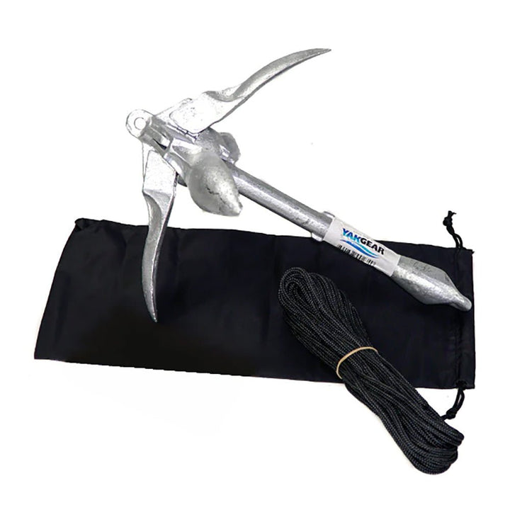 YakGear 3.3lb Grapnel Anchor Kit w/Storage Bag [AB3] - Houseboatparts.com
