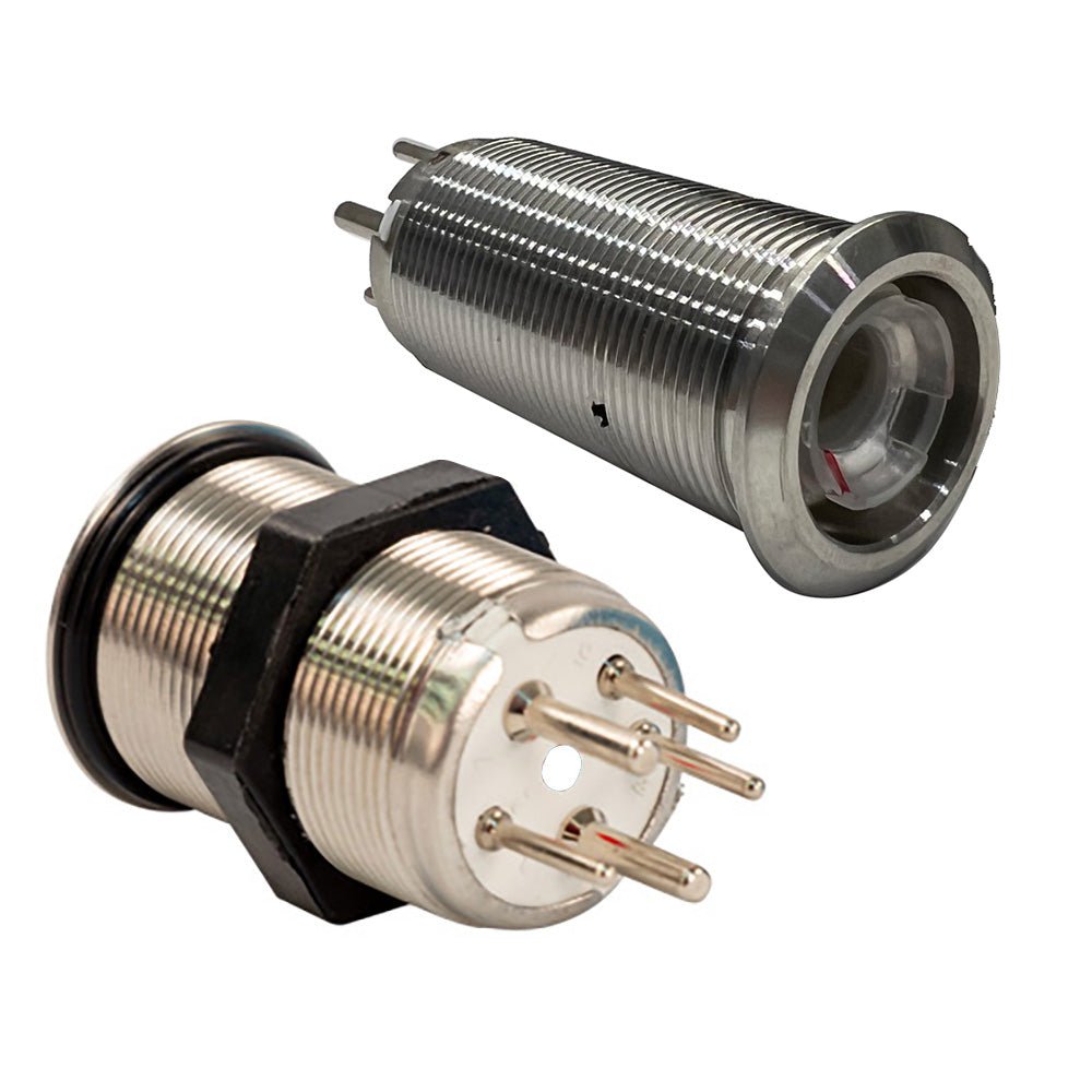 Bluewater 22mm Inrush Push Button Switch Nav/Anchor Off/On/On - Blue/Green/Red LED - Switch Body Only [9059 - 3114] - Houseboatparts.com