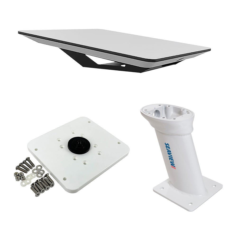 KVH Starlink Flat Panel Kit w/10" Seaview Pedestal Mount ADASTLKA Starlink Top Plate [72-1048-SV10] - Houseboatparts.com