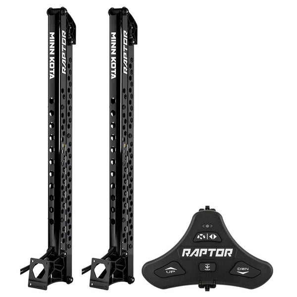 Minn Kota Raptor Bundle Pair - 10' Black Shallow Water Anchors w/Active Anchoring Footswitch Included [1810630/PAIR] - Houseboatparts.com