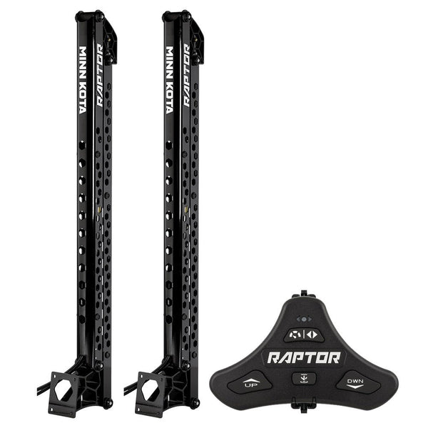 Minn Kota Raptor Bundle Pair - 8' Black Shallow Water Anchors w/Active Anchoring Footswitch Included [1810620/PAIR] - Houseboatparts.com